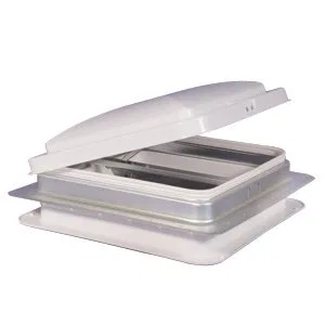 75111-C1G1 – HENG'S IND Roof Vent, Manual Opening For 14 Inch x 14 Inch With Screen Without Fan Pure White Screen Fra...
